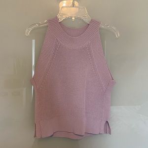Wilfred Tan “Crevier” Knit Top Lilac